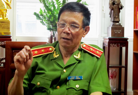 Trung tướng Phan Văn Vĩnh, Tổng cục trưởng Tổng cục Cảnh sát phòng, chống tội phạm trả lời phỏng vấn Báo CAND. 